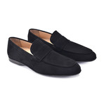 Soft Suede Casual Loafer // Black (US: 7.5)