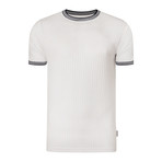 Ribbed Crew Neck T-Shirt // White (M)