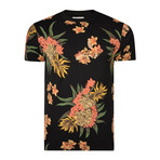 Troy Floral T-Shirt // Black (XL)