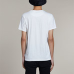 Printed Crew Neck T-Shirt // White (S)