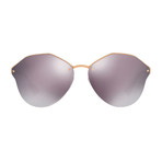 Women's Geometric 54TS Catwalk Sunglasses // Pink + Gold