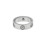 Cartier 18k White Gold 3 Diamond Love Ring // Pre-Owned (Ring Size: 4.75)