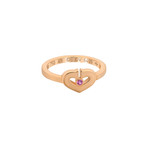 Cartier 18k Rose Gold Sapphire C Heart Ring // Ring Size: 4.75 // Pre-Owned