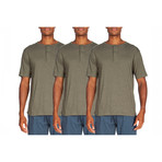 3 Pack Lightweight Short-Sleeve Henley // Forest Green (S)