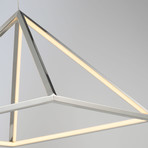 Pyramid 1-Light Pendant Light // Polished Chrome