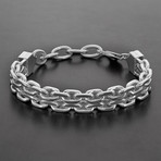 Double Strand Anchor Chain Bracelet // Set of 2 (Silver)