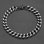 Curb Chain Bracelet // Black // Set of 2