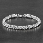 Franco Chain Bracelet // Silver // Set of 2