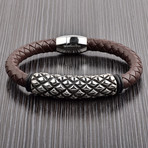 Studded Bracelet // Brown // Set of 2