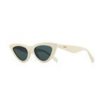 Unisex Cat Eye CL4019IN Sunglasses // Ivory + Dark Green