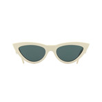 Unisex Cat Eye CL4019IN Sunglasses // Ivory + Dark Green