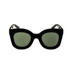 Women's Geometric CL4005FN Sunglasses // Black + Green