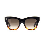 Women's Catherine Cat Eye CL4004IN Sunglasses // Black + Havana + Brown Gradient