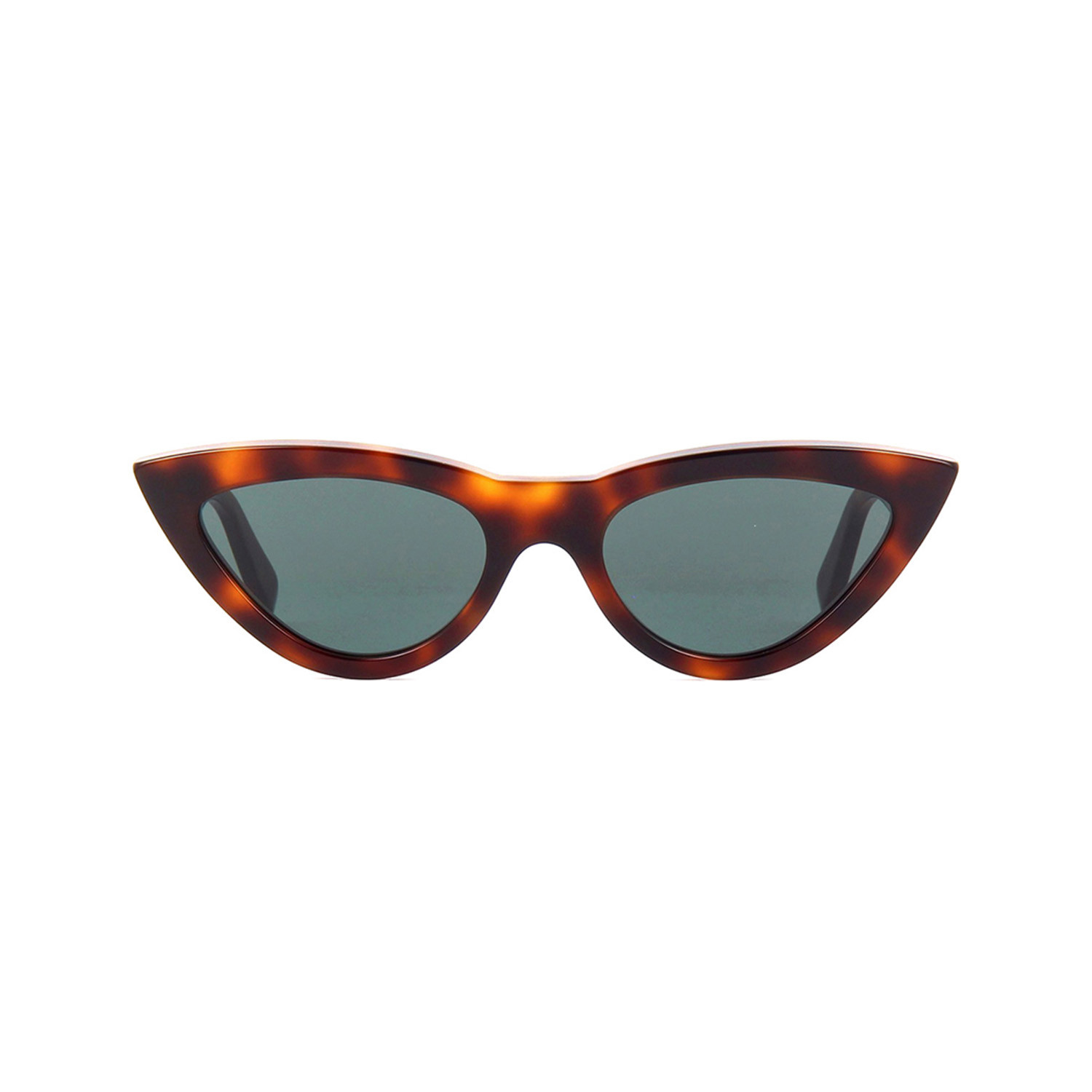 Unisex Cat Eye CL4019IN Sunglasses // Dark Havana + Dark Green - Celine ...