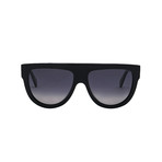 Unisex Geometric CL4001IN Polarized Sunglasses // Black + Gray Blue Gradient