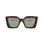 Unisex Squared CL40130I Sunglasses // Dark Havana + Green