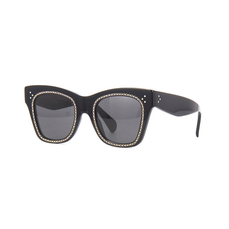 Women's Cat Eye CL4004IS Crystal Sunglasses // Black + Gray Gradient