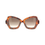 Women's Butterfly CL4067IS Crystal Sunglasses // Havana + Brown Gradient