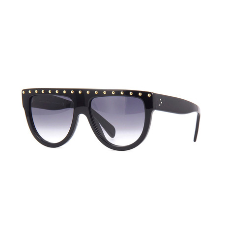 Unisex Geometric CL4001IS Studded Sunglasses // Black + Gray Gradient