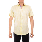 Joseph Short-Sleeve Button-Up Shirt // Yellow (M)