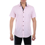 Anthony Short-Sleeve Button-Up Shirt // Red (S)