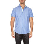 Myles Short-Sleeve Button-Up Shirt // Royal Blue (M)