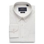 Striped Pocket Button-Up Shirt // Dark Gray + White (2XL)