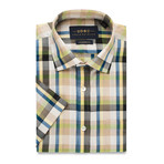Checkered Button-Up Shirt // Multicolor (L)