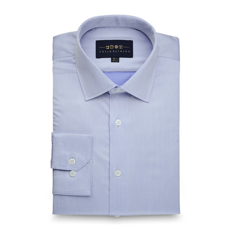 Fine Twill Button-Up Shirt // Blue (S)