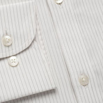 Striped Pocket Button-Up Shirt // Dark Gray + White (L)