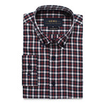 Checkered Button-Up Shirt // Red + Blue (XL)