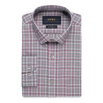 Checkered Button-Up Shirt // Gray + Red (XL)