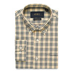 Plaid Button-Up Shirt // Yellow (M)