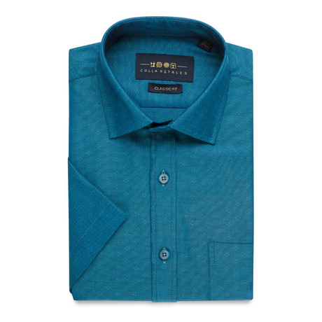 Checkered Button-Up Shirt // Blue (S)