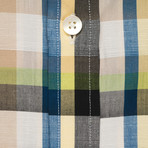 Checkered Button-Up Shirt // Multicolor (XL)