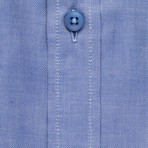Extreme Cutaway Button-Up Shirt // Blue (S)