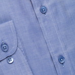 Extreme Cutaway Button-Up Shirt // Blue (S)