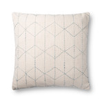 Geometric // Ivory + Light Blue // Pillow (Cover Only)