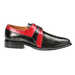 Derby Dress Shoes // Black + Red (US: 9.5)