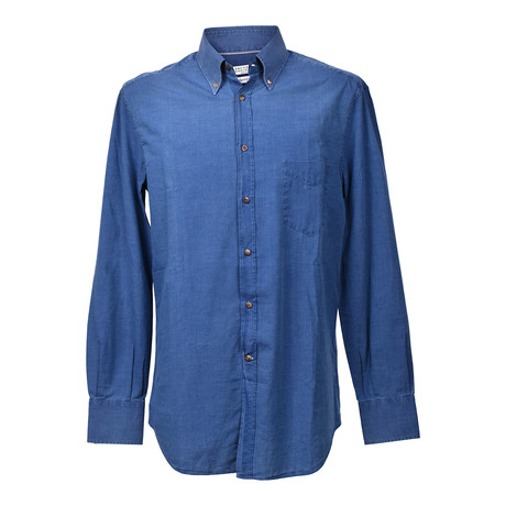 Brunello Cucinelli // Button-Up Shirt // Blue V4 (XS)