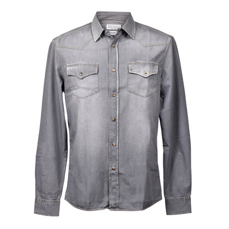 Brunello Cucinelli // Button-Up Shirt // Gray (XS)