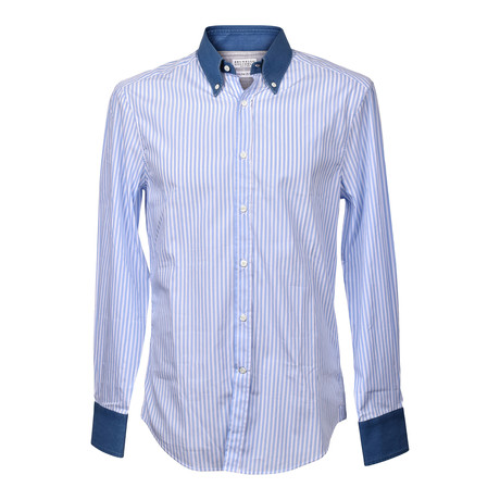 Brunello Cucinelli // Button-Up Shirt // Blue V3 (XS)