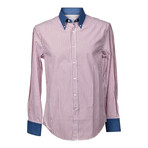 Brunello Cucinelli // Button-Up Shirt // Red + Multicolor V2 (XS)