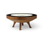 3Ft Hard Wood Coffee Table // Natural White Lights (Cherry Veneer)