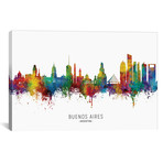 Buenos Aires Argentina Skyline // Michael Tompsett (40"W x 26"H x 1.5"D)