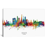 Bogota, Colombia Skyline // Michael Tompsett (40"W x 26"H x 1.5"D)