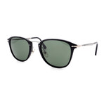 Persol // Men's PO3165S-95-31 Sunglasses // Black + Green