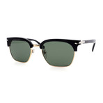 Persol // Men's Clubmaster PO3199S-95-31 Sunglasses // Black + Green