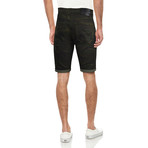 Max Roll Cuff Jean Shorts // Olive Camo (36)