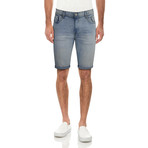 Max Roll Cuff Jean Shorts // Acid Blue (38)